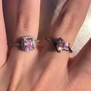 Two gorgeous pink rings